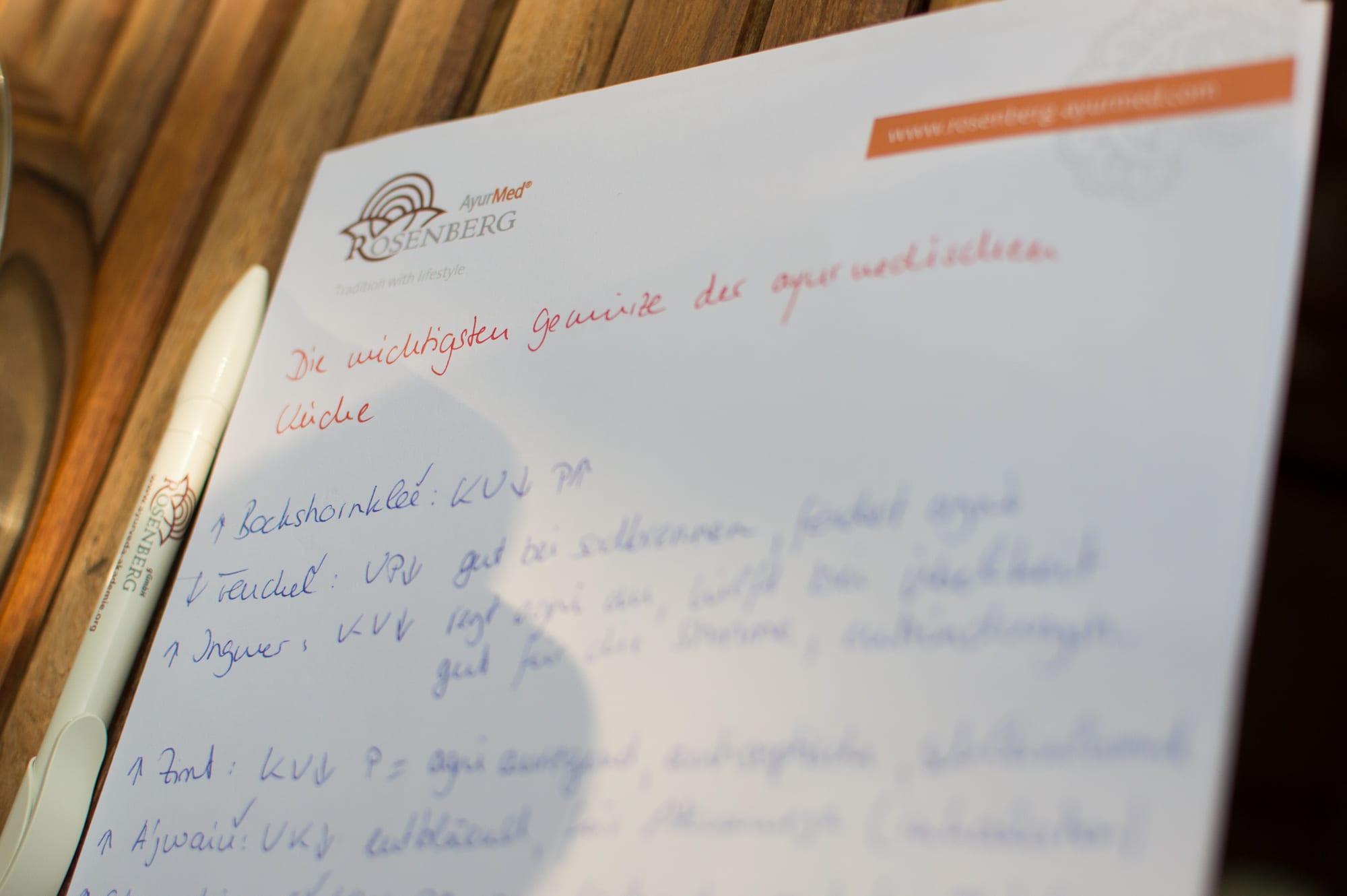 Ayurmed Rosenberg Notiz Notizblock Stift