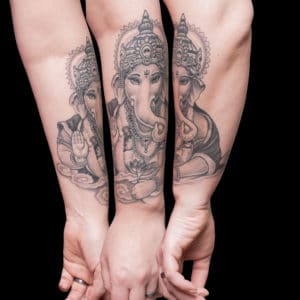 Ganesha Tattoo Christine Raab Thomas Schehr Körperkunst Karlsruhe